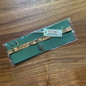 SB-Bijoux Handmade Cork Ribbon Choker Set